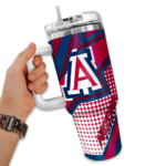 custom arizona wildcats arrow burst red curved tumbler best selling.webp