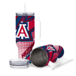 custom arizona wildcats arrow burst red curved tumbler best selling.webp