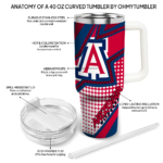 custom arizona wildcats arrow burst red curved tumbler best selling.webp