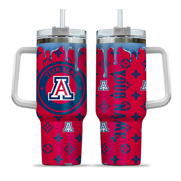 custom arizona wildcats bullseye drips red curved tumbler best selling.webp
