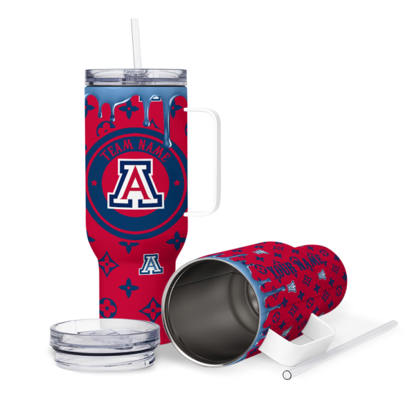 custom arizona wildcats bullseye drips red curved tumbler high quality.webp