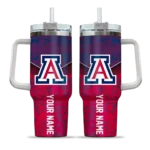 custom arizona wildcats chevron stripe red curved tumbler best selling.webp