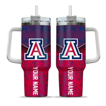 custom arizona wildcats chevron stripe red curved tumbler best selling.webp