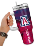custom arizona wildcats chevron stripe red curved tumbler best selling.webp