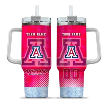 custom arizona wildcats geometric prism red curved tumbler best selling.webp
