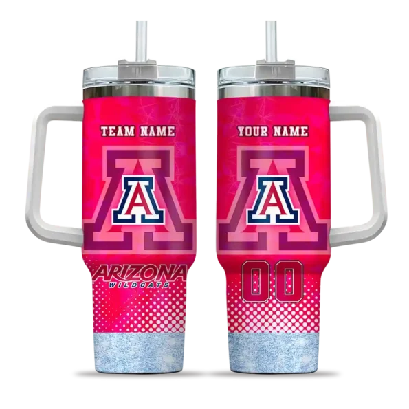 custom arizona wildcats geometric prism red curved tumbler best selling.webp