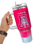 custom arizona wildcats geometric prism red curved tumbler best selling.webp