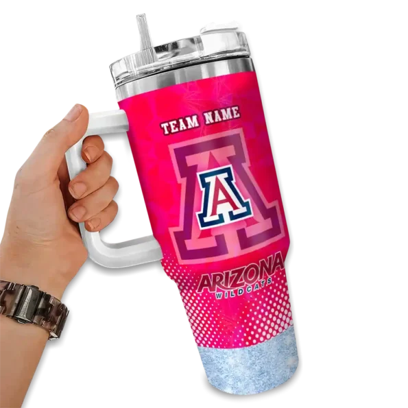 custom arizona wildcats geometric prism red curved tumbler fashion forward.webp