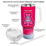 custom arizona wildcats geometric prism red curved tumbler best selling.webp