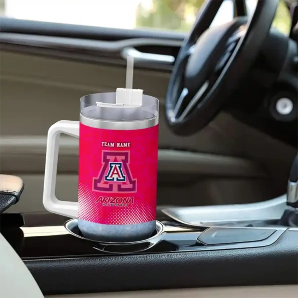 custom arizona wildcats geometric prism red curved tumbler trendy.webp