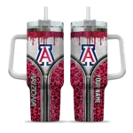 custom arizona wildcats leopard zipper red curved tumbler best selling.webp