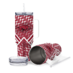 custom arkansas razorbacks chevron angle red curved tumbler best selling.webp