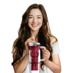 custom arkansas razorbacks hexagon armor red curved tumbler best selling.webp