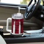 custom arkansas razorbacks hexagon armor red curved tumbler best selling.webp