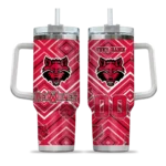 custom arkansas state red wolves bold diamonds scarlet curved tumbler best selling.webp