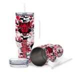 custom arkansas state red wolves camo mashup scarlet white curved tumbler best selling.webp