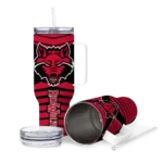 custom arkansas state red wolves chevron layers scarlet curved tumbler best selling.webp