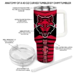 custom arkansas state red wolves chevron layers scarlet curved tumbler best selling.webp