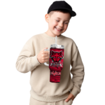 custom arkansas state red wolves honey streaks scarlet curved tumbler best selling.webp