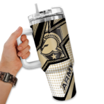 custom army black knights arrow burst gold curved tumbler best selling.webp
