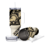 custom army black knights arrow burst gold curved tumbler best selling.webp