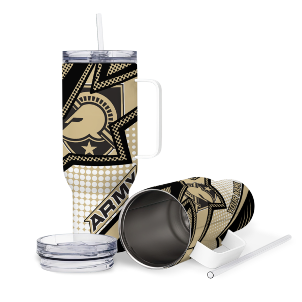 custom army black knights arrow burst gold curved tumbler high quality.webp