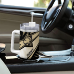custom army black knights arrow burst gold curved tumbler best selling.webp