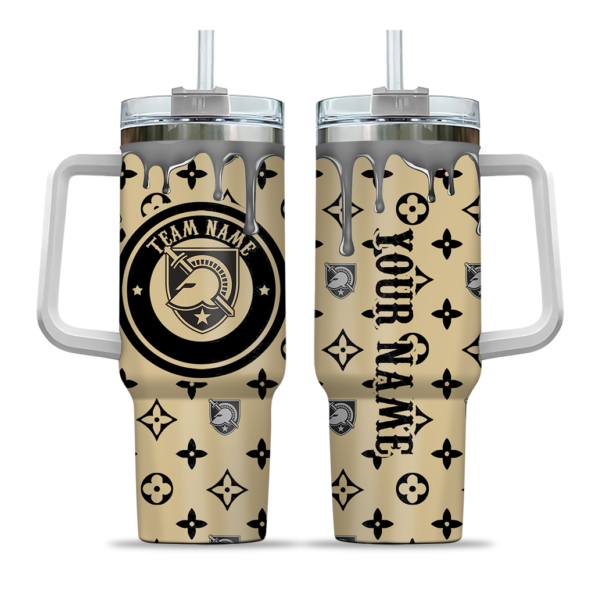 custom army black knights bullseye drips gold curved tumbler best selling.webp
