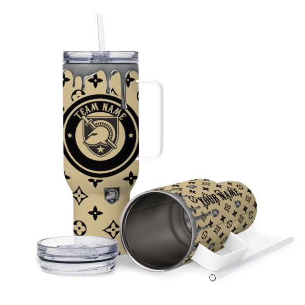 custom army black knights bullseye drips gold curved tumbler high quality.webp