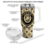 custom army black knights bullseye drips gold curved tumbler best selling.webp