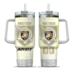 custom army black knights geometric prism gold curved tumbler best selling.webp