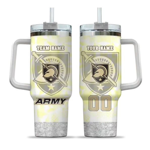 custom army black knights geometric prism gold curved tumbler best selling.webp