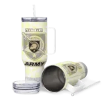 custom army black knights geometric prism gold curved tumbler best selling.webp
