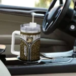 custom army black knights leopard zipper gold curved tumbler best selling.webp