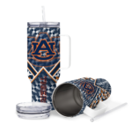 custom auburn tigers chevron angle navy blue curved tumbler best selling.webp