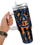 custom auburn tigers claw cut navy blue black curved tumbler best selling.webp