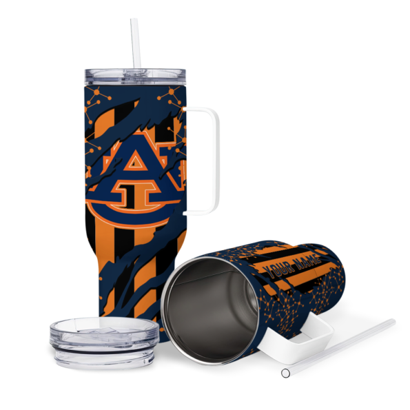custom auburn tigers claw cut navy blue black curved tumbler high quality.webp