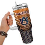 custom auburn tigers hex texture navy blue curved tumbler best selling.webp