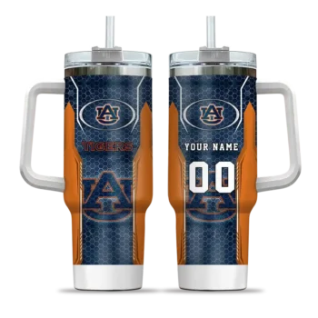custom auburn tigers hexagon armor navy blue curved tumbler best selling.webp