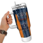 custom auburn tigers hexagon armor navy blue curved tumbler best selling.webp