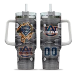 custom auburn tigers superman shield navy blue gray curved tumbler best selling.webp
