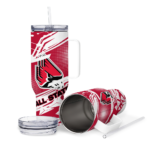 custom ball state cardinals abstract paths red curved tumbler best selling.webp
