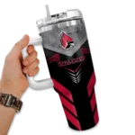 custom ball state cardinals arrow armor red black curved tumbler best selling.webp