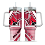 custom ball state cardinals arrow burst red curved tumbler best selling.webp