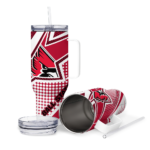 custom ball state cardinals arrow burst red curved tumbler best selling.webp
