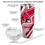custom ball state cardinals arrow burst red curved tumbler best selling.webp