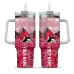 custom ball state cardinals chevron stripe red curved tumbler best selling.webp