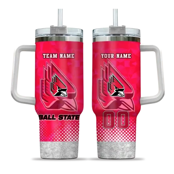 custom ball state cardinals geometric prism red curved tumbler best selling.webp