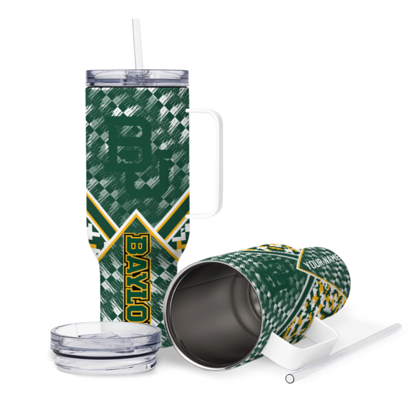 custom baylor bears chevron angle green curved tumbler high quality.webp