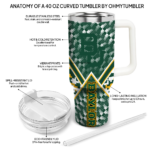custom baylor bears chevron angle green curved tumbler best selling.webp